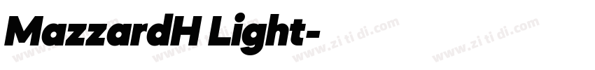 MazzardH Light字体转换
